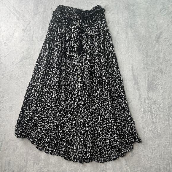 Rachel Zoe Black & White Boho Ditsy Floral High-Waist Skirt – Size M - Picture 3 of 7